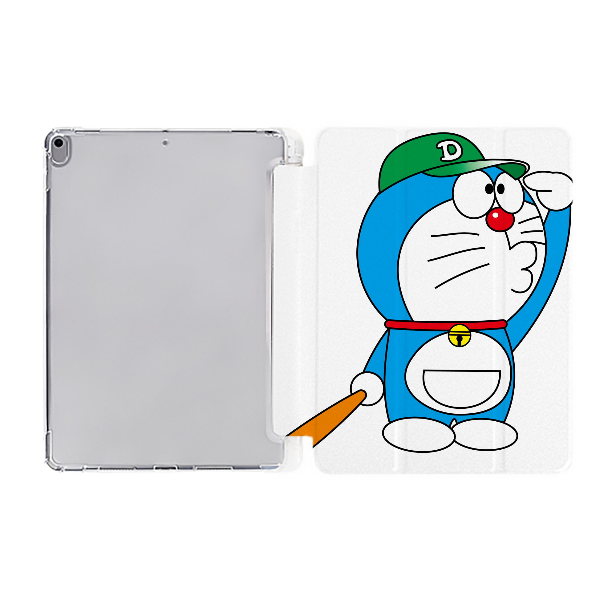 （画像用） ドラえもん Doraemon IPad ケース ペン収納付き 三つ折りスタンド PUレザー×シリコン 対応機種9.5/10.5/10.9インチ